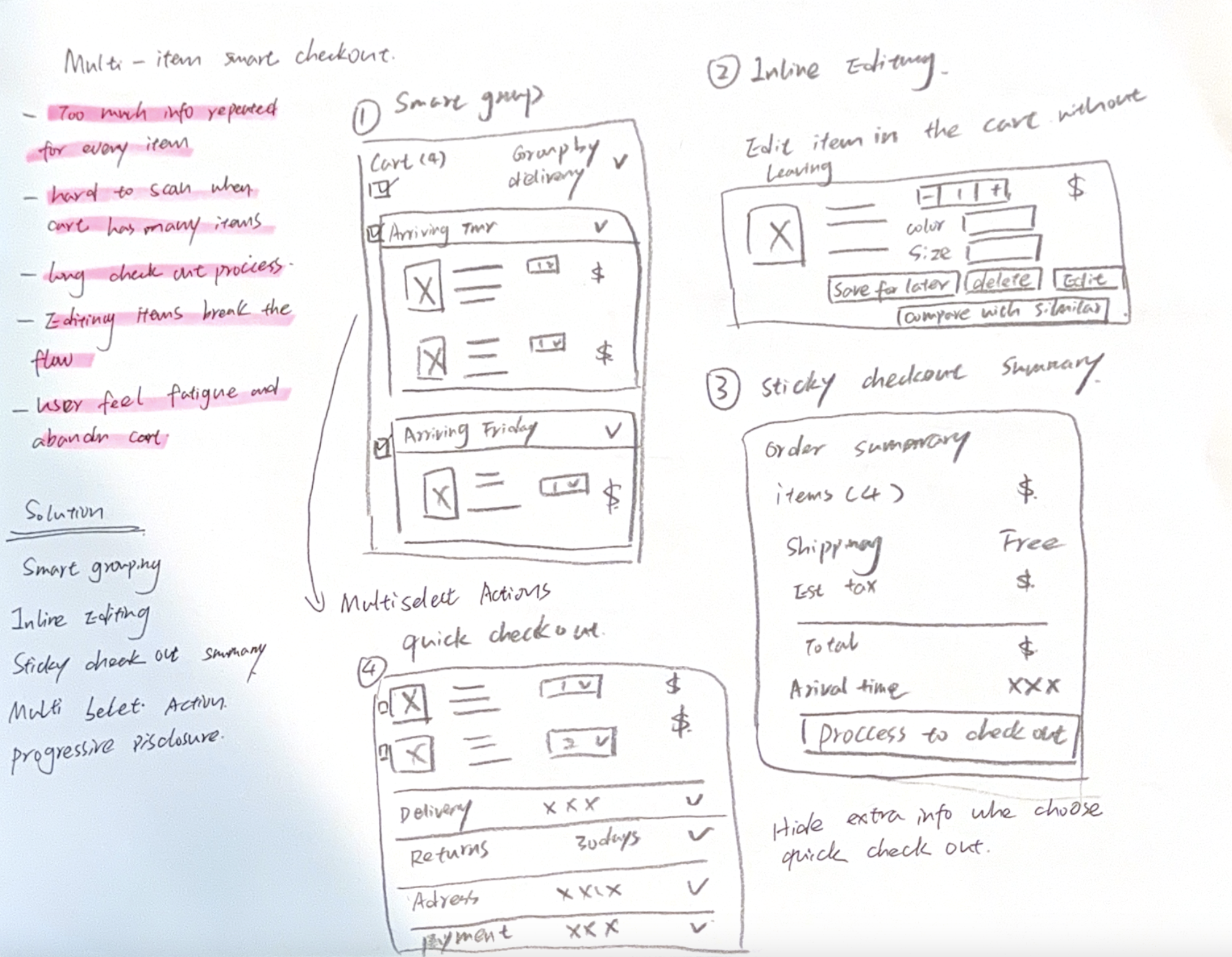 Multi-item checkout sketch