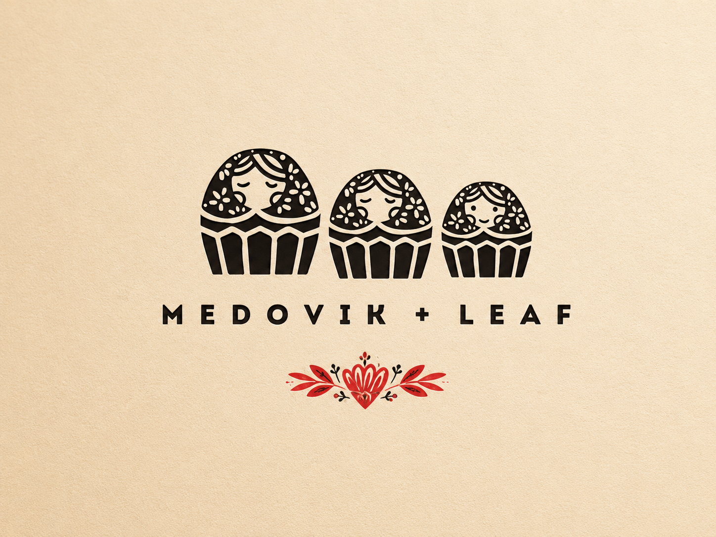 Medovik + Leaf final logo