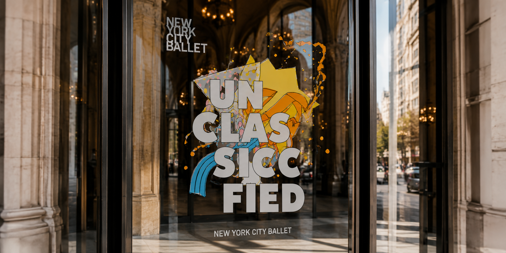 Unclassified window decal mockup