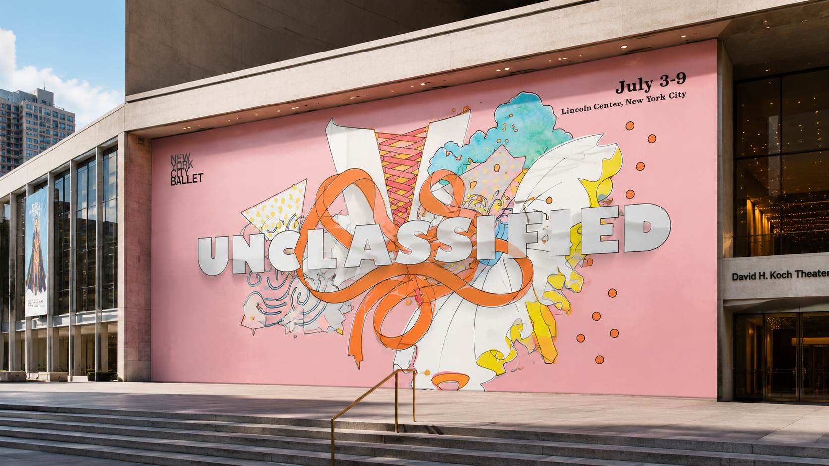 Unclassified wall print mockup