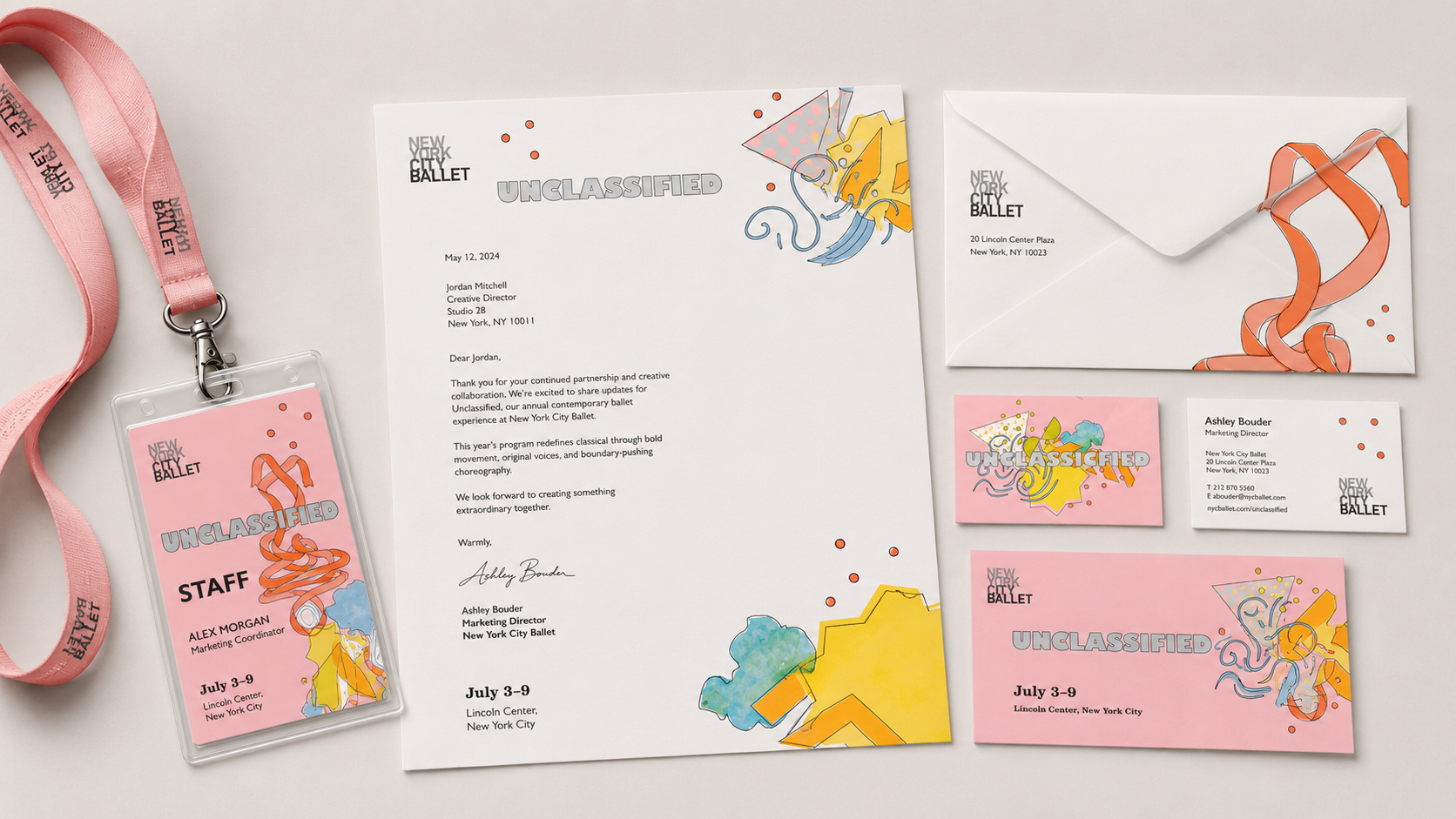 Unclassified staff ID and stationery mockup