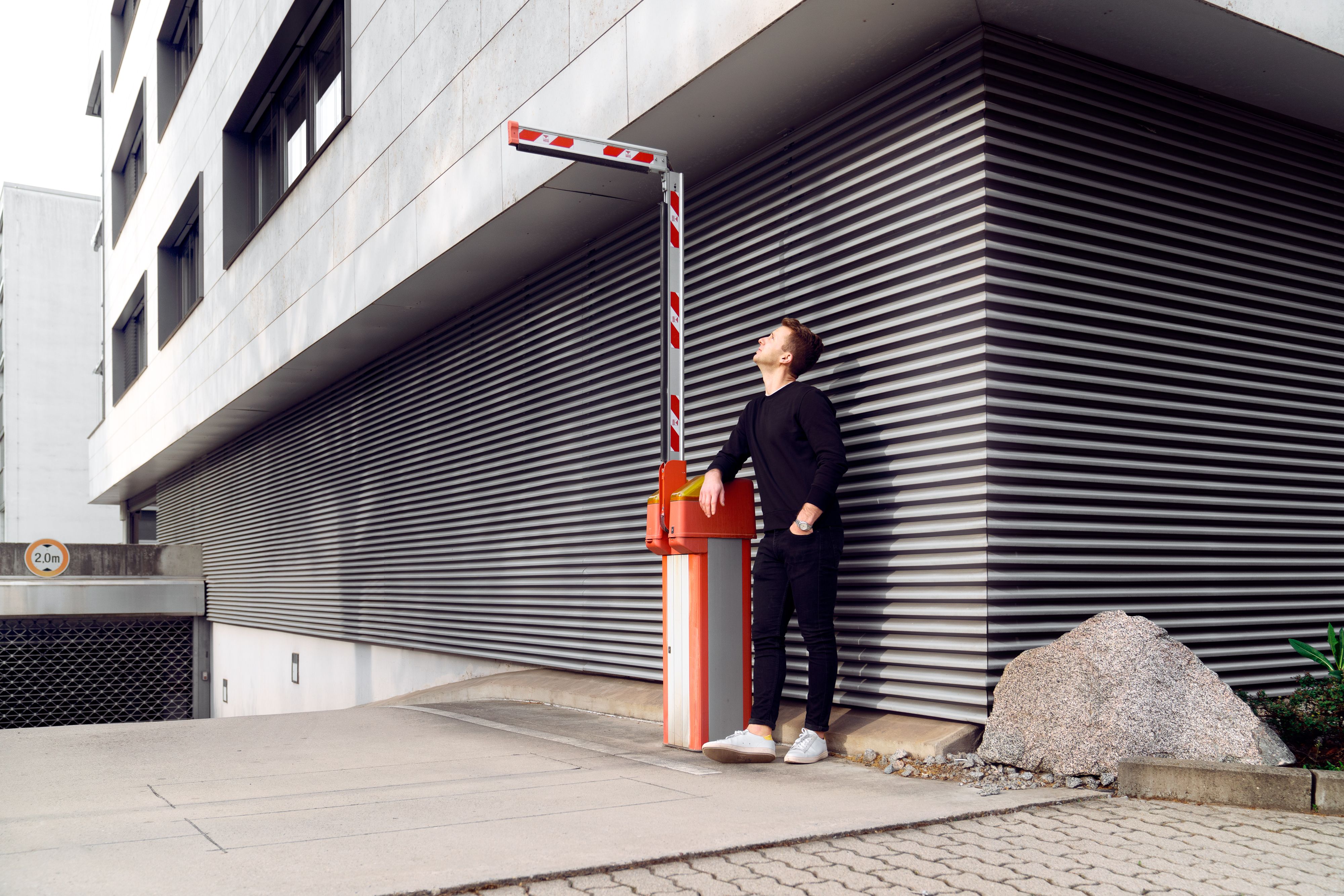 Nico waiting at the garage