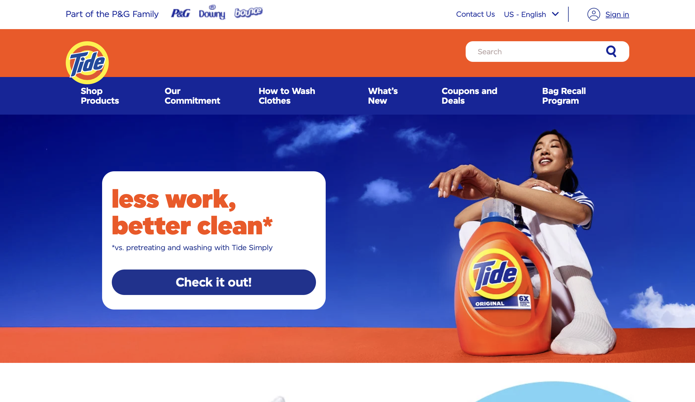 tide website screengrab