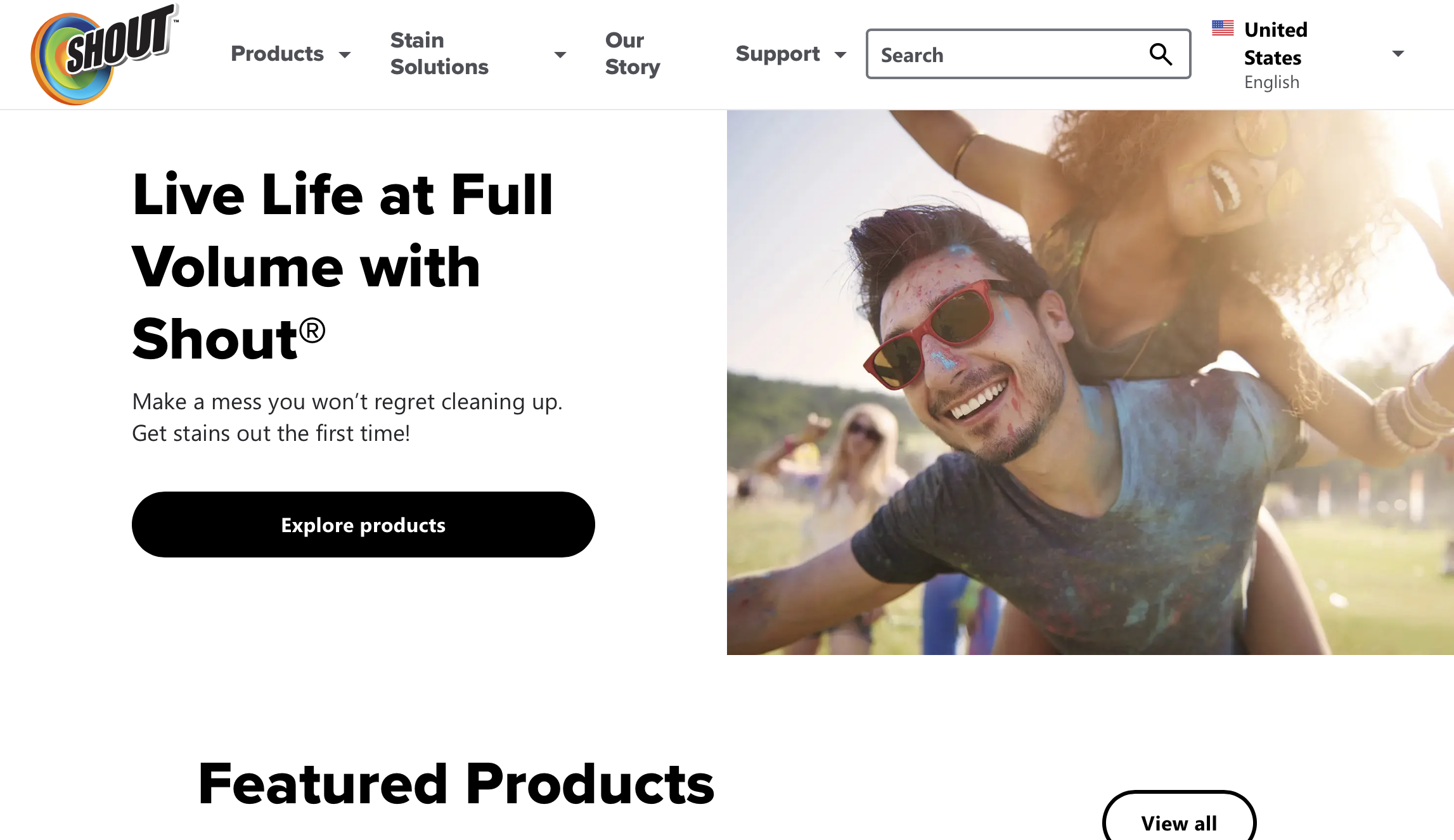 shout website screengrab