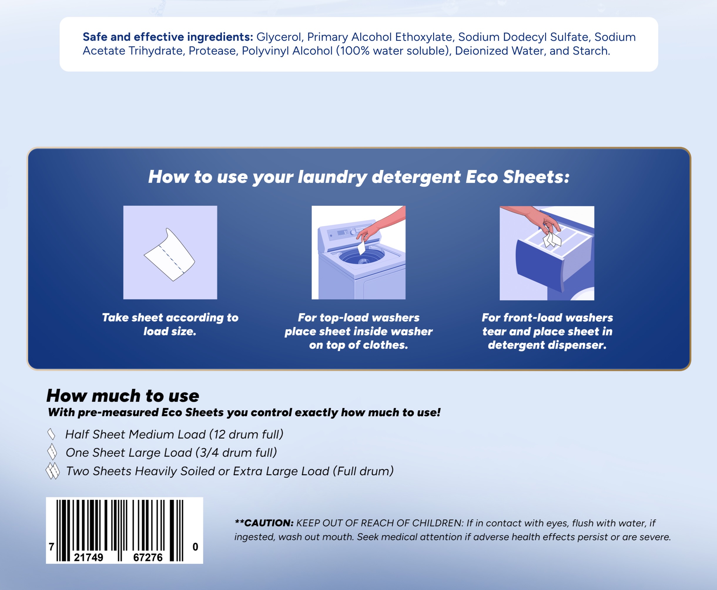 nature spin laundry packaging design (back)