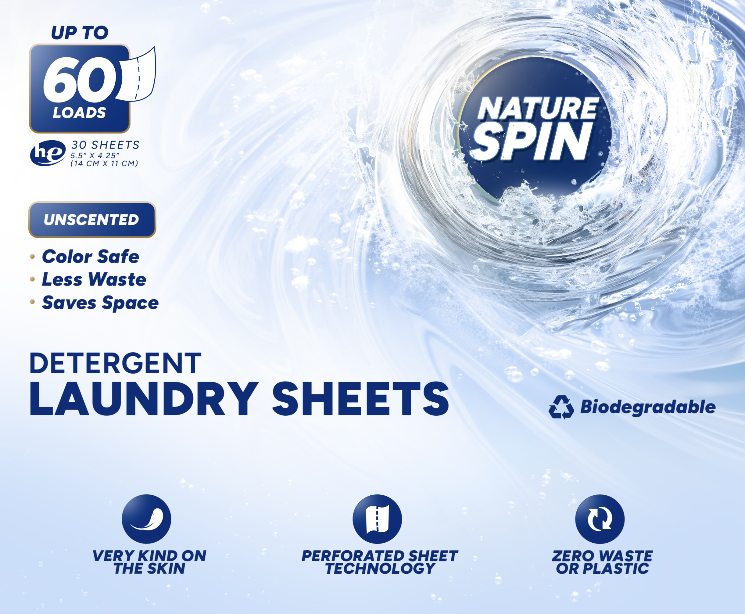 nature spin laundry packaging design (front)