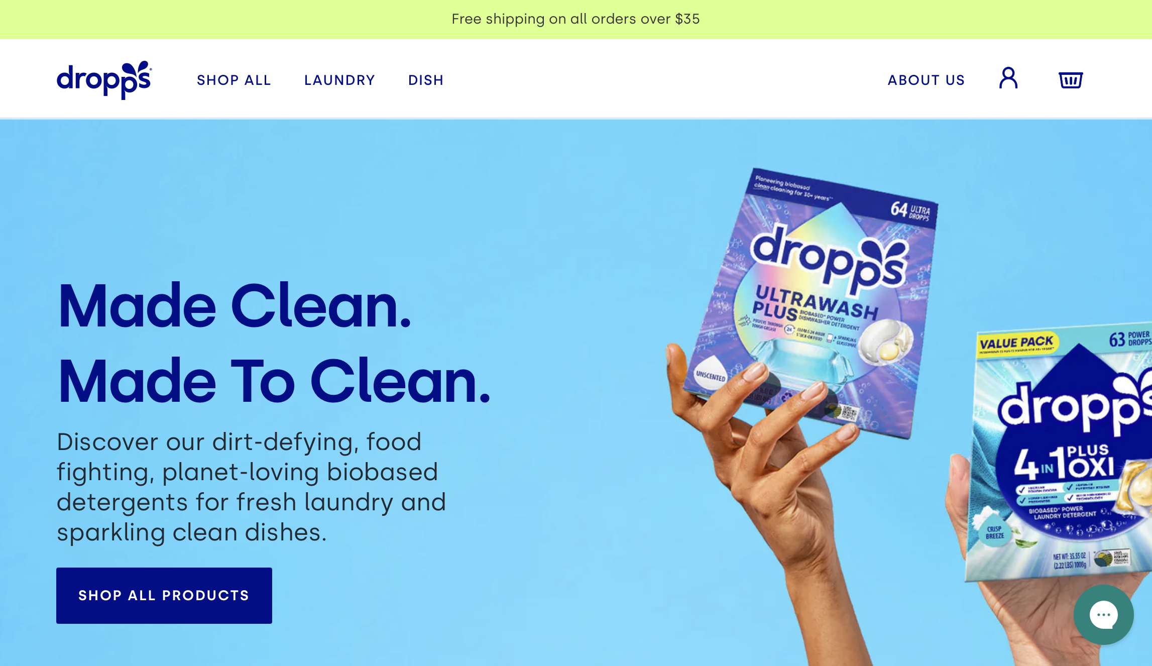 dropps website screengrab