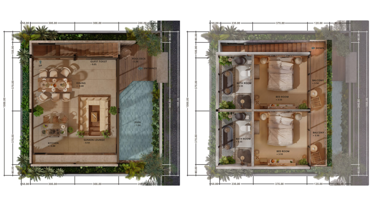 Tropical Loft map floor