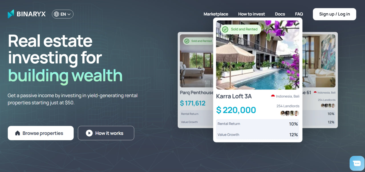 Binaryx: Unlocking Fractional Ownership in Real Estate