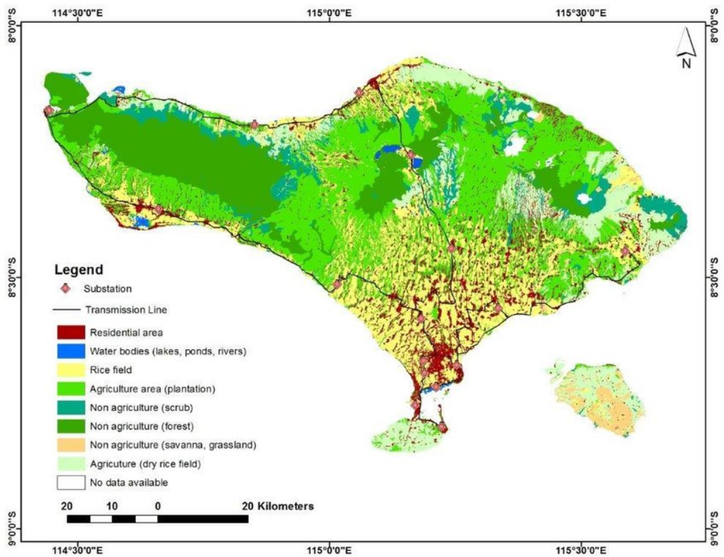 bali land zoning areas