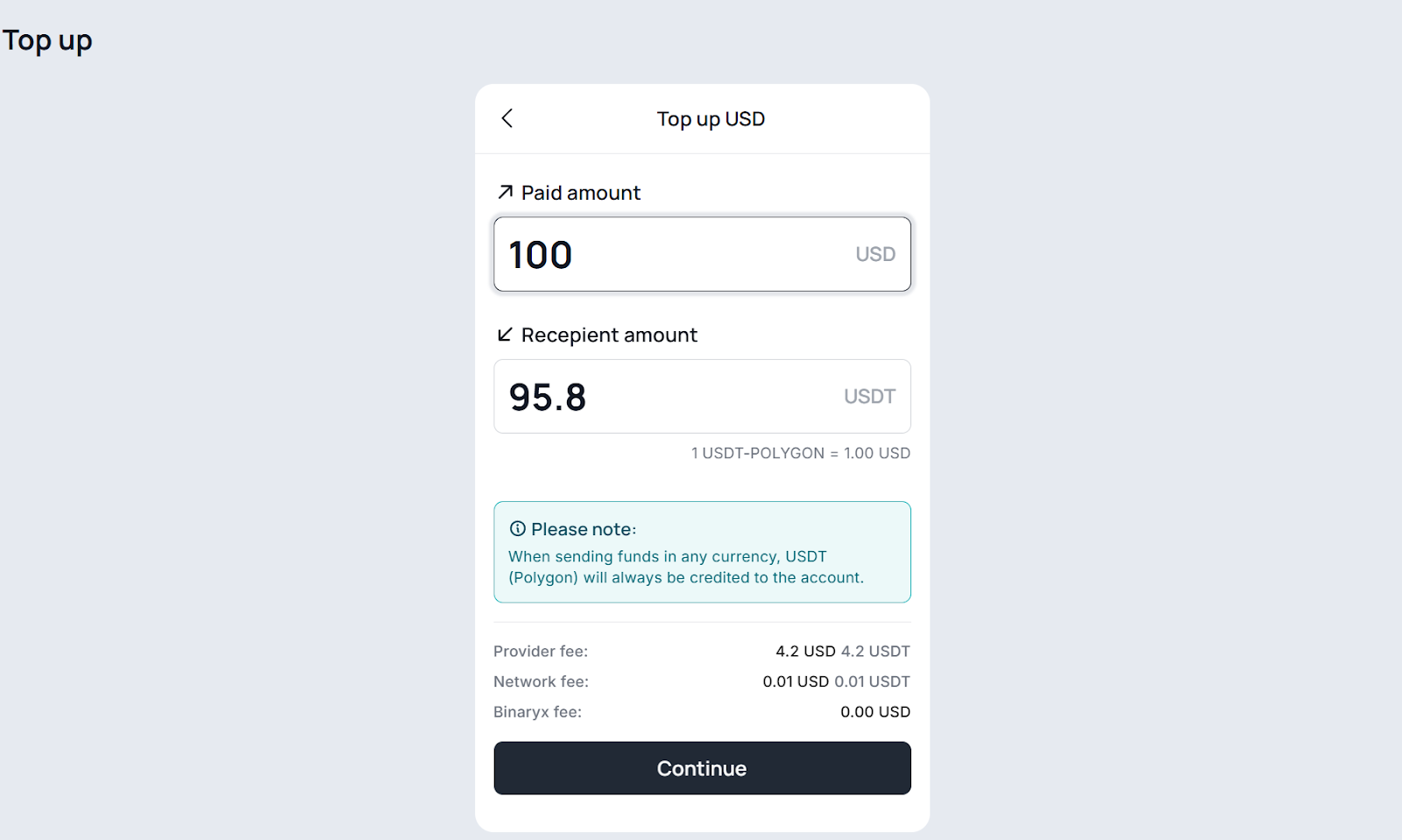 Step 6: Specify the Amount