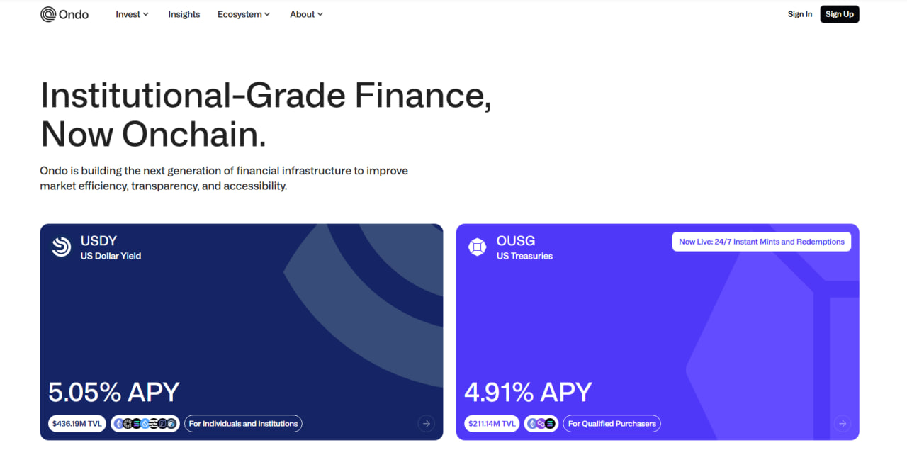 Ondo: Tokenizing Real-World Assets at Institutional Level