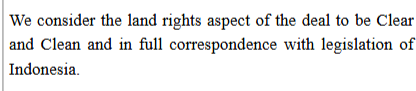 appropriate conclusion in Due Diligence