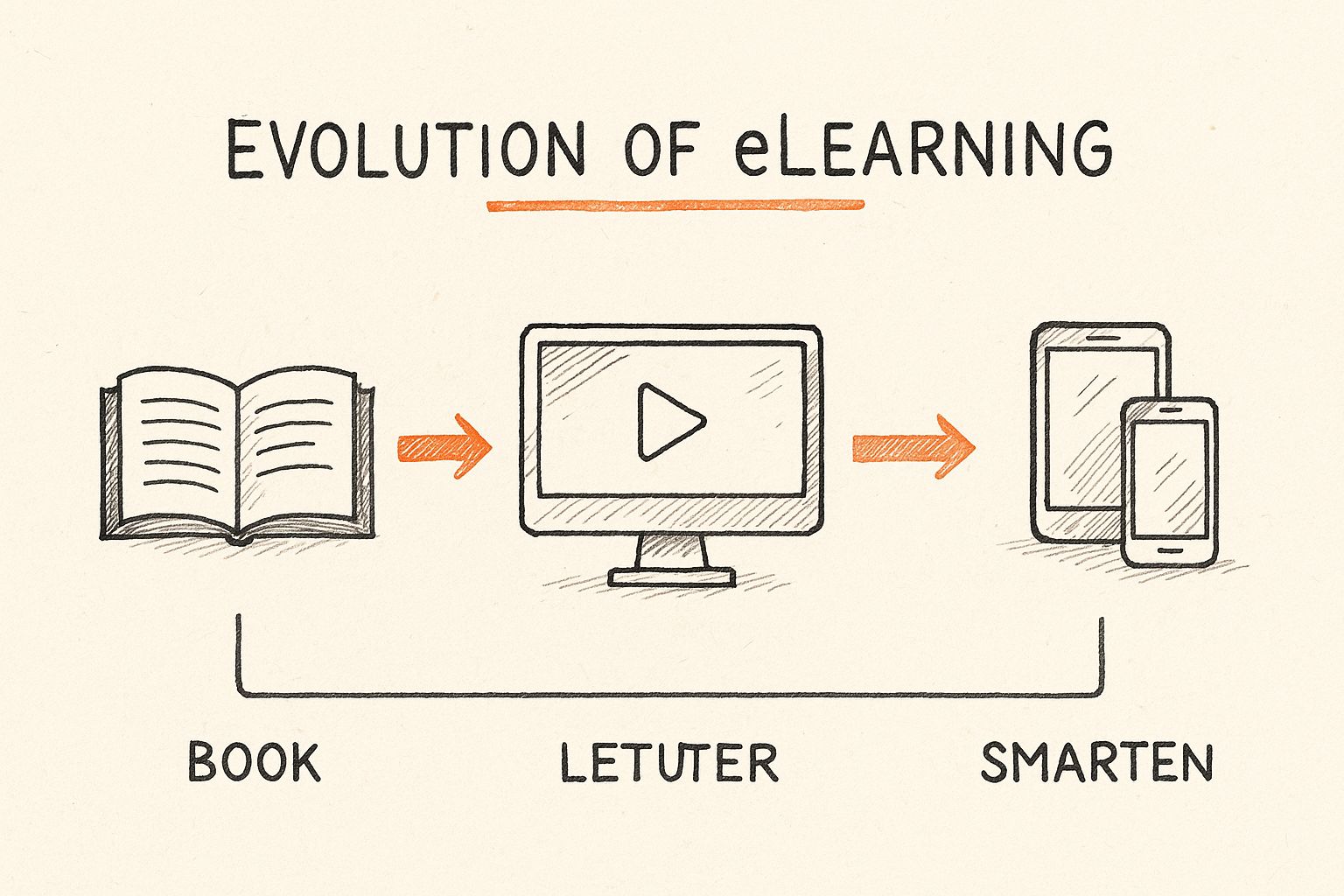 Infographic about development of e learning