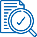 Blue Magnifying Glass Icon