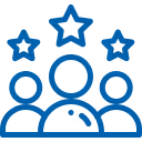 Blue positive rating icon