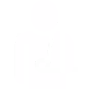 White accident icon showing a person with his arm in a sling
