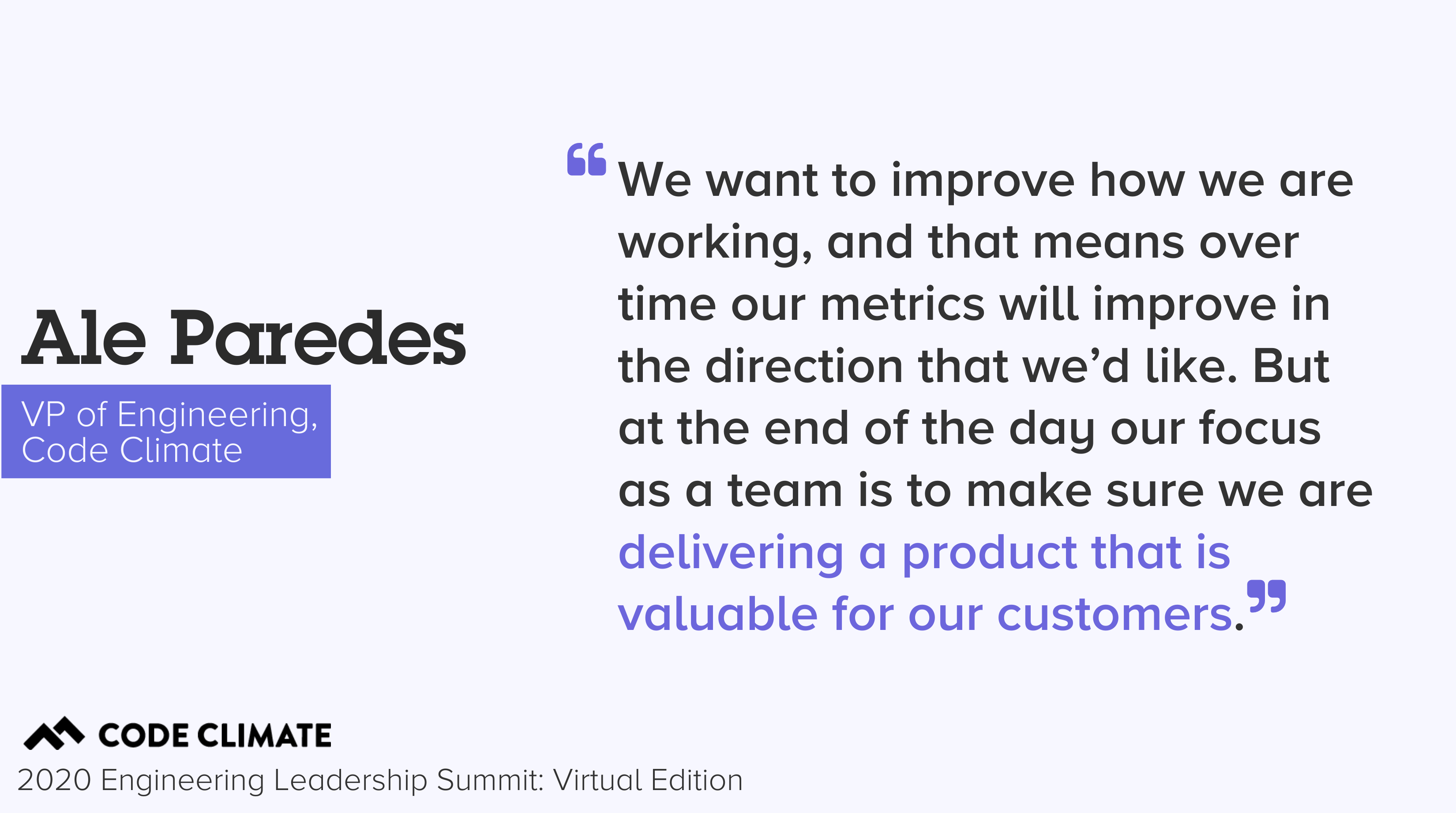 ale metrics quote