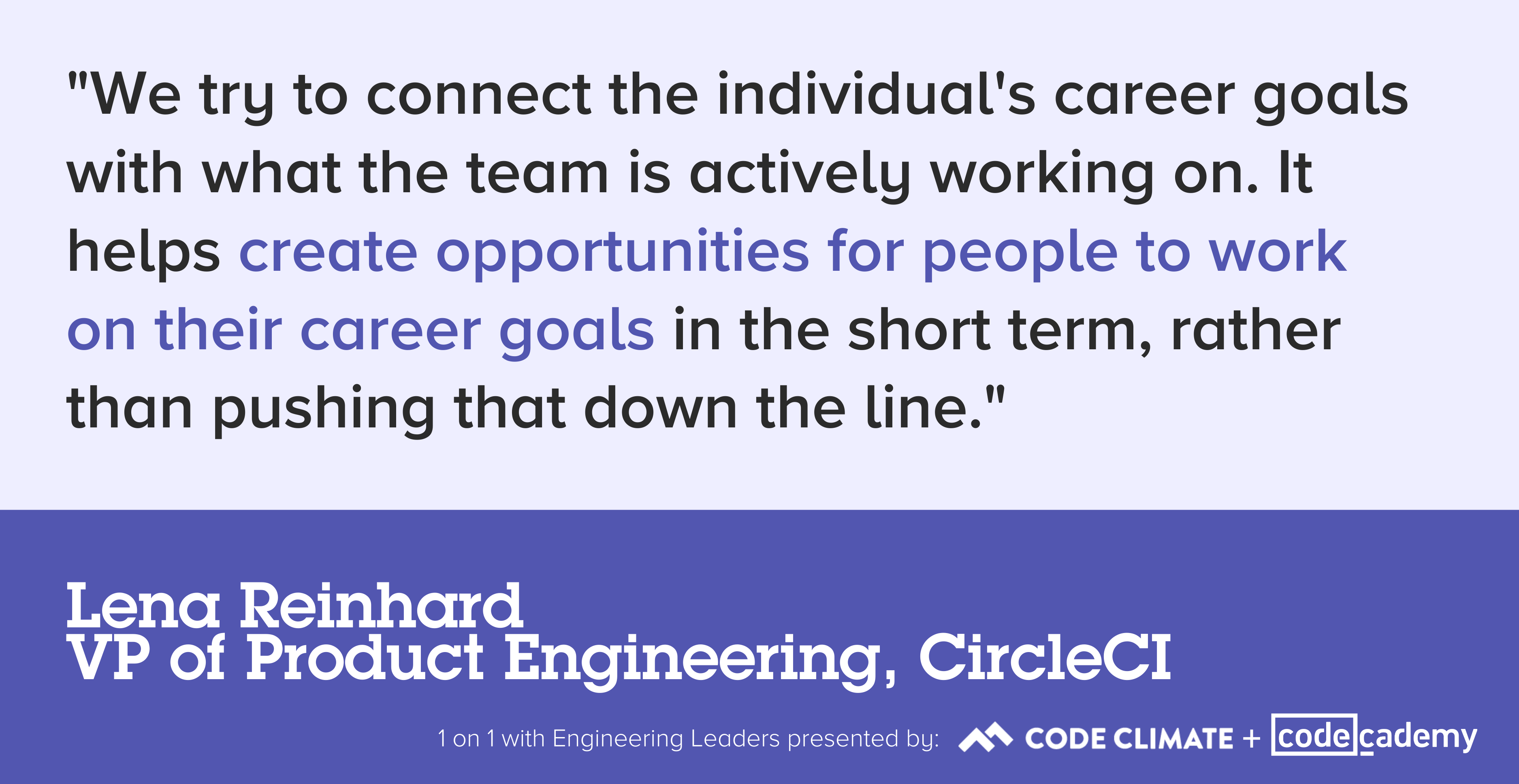 lena reinhard career goals quote