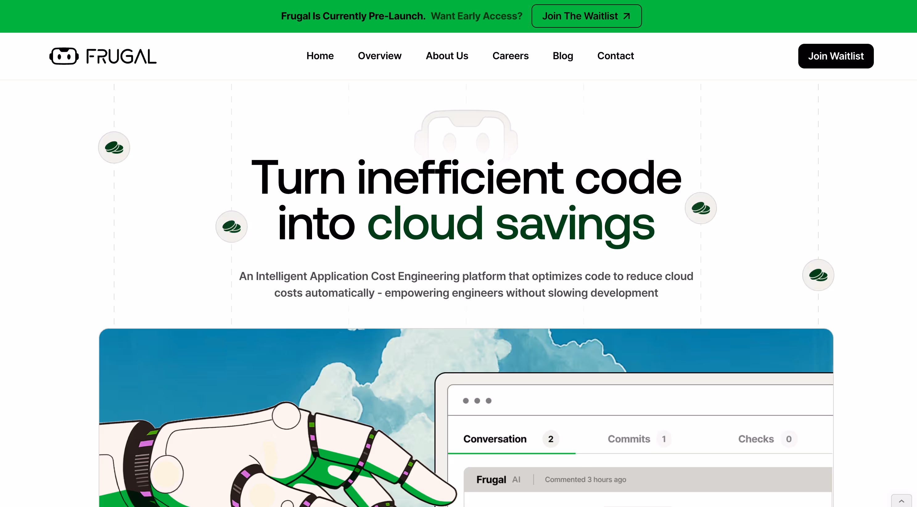 Frugal homepage