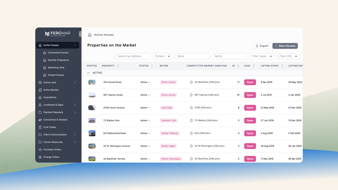 Portfolio Management Interface