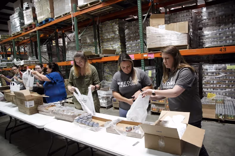Feeding America's backpack program, funded by Red Nose Day