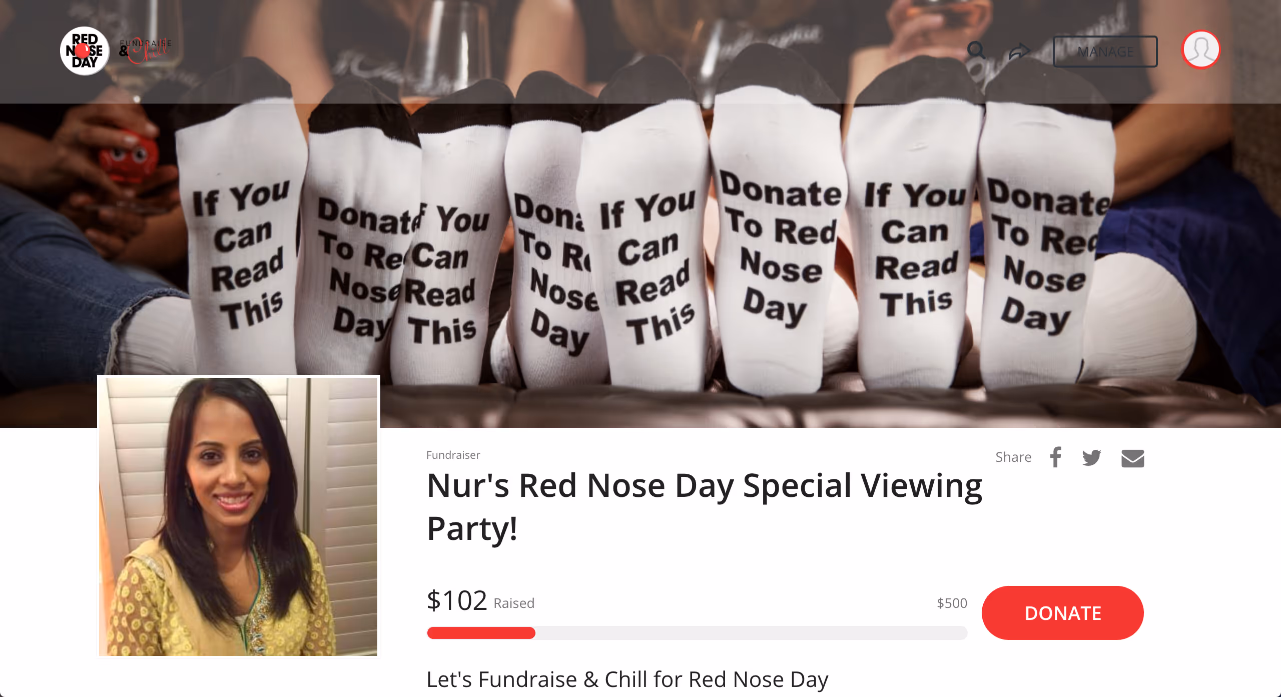 Fundraise & Chill Red Nose Day Fundraiser