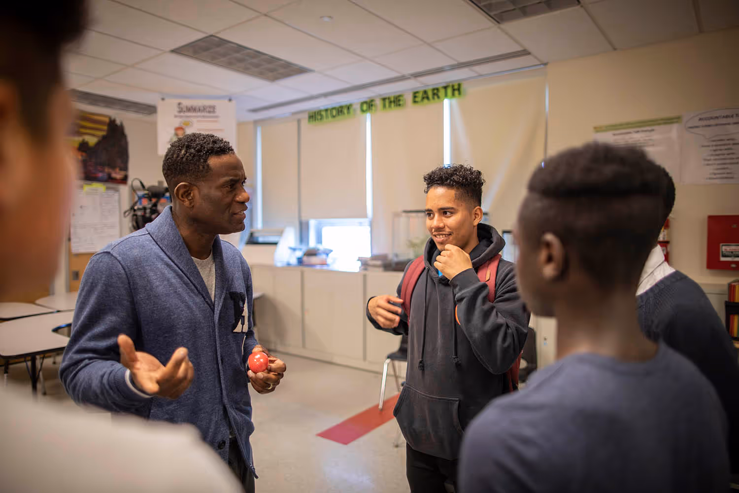 Robbie Earle and athletes at South Bronx united