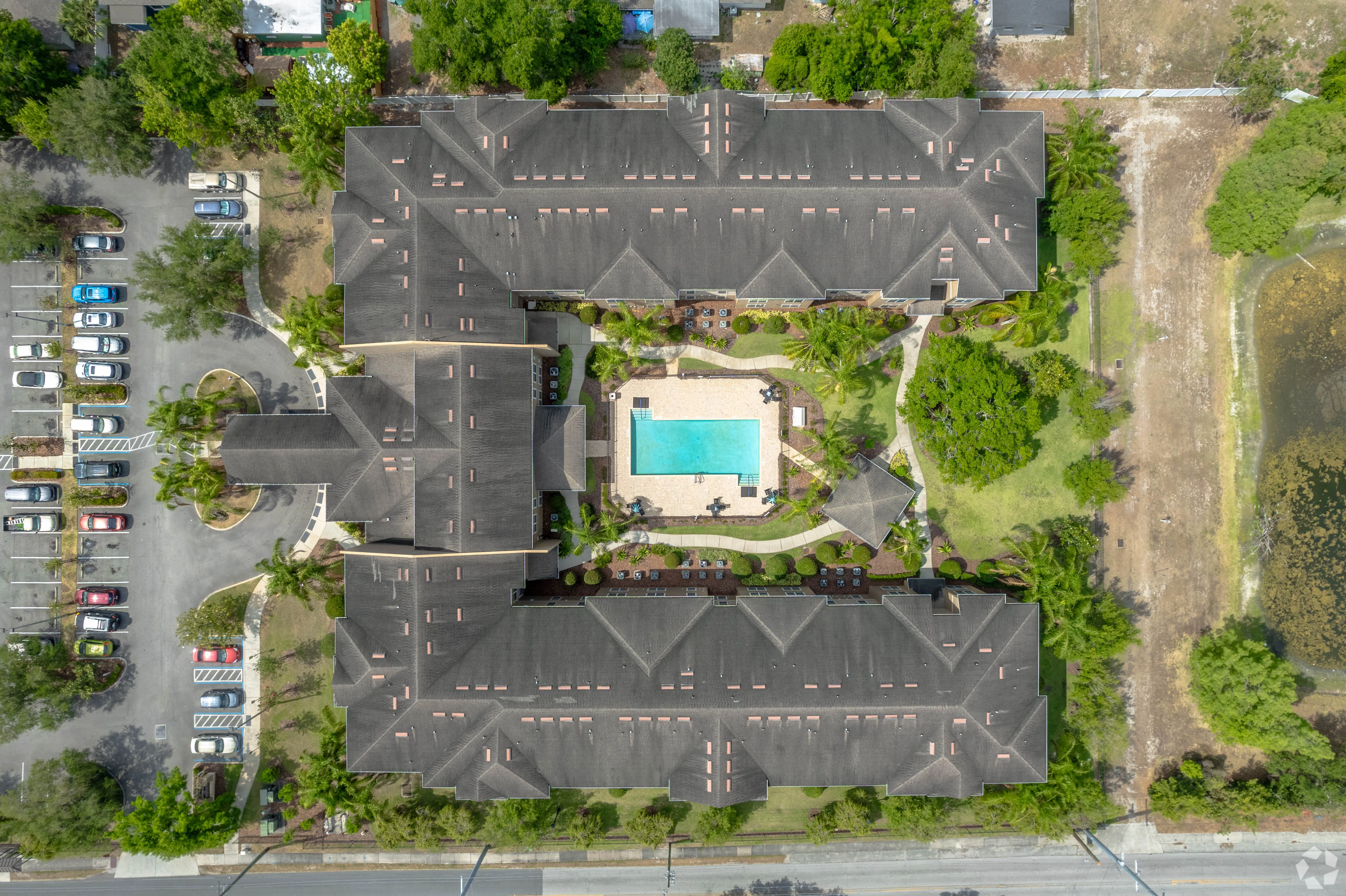 aerial shot of property 