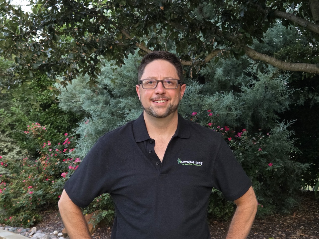 Mowing Best professional mowing a residential North Texas lawn