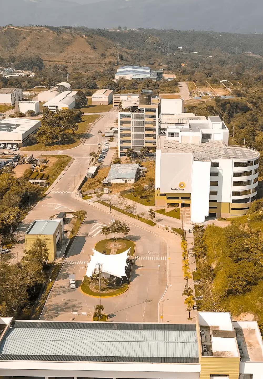 Aerial view of the Santander Free Trade Zone, highlighting ECOSI’s strategic location for serving clients across the Americas