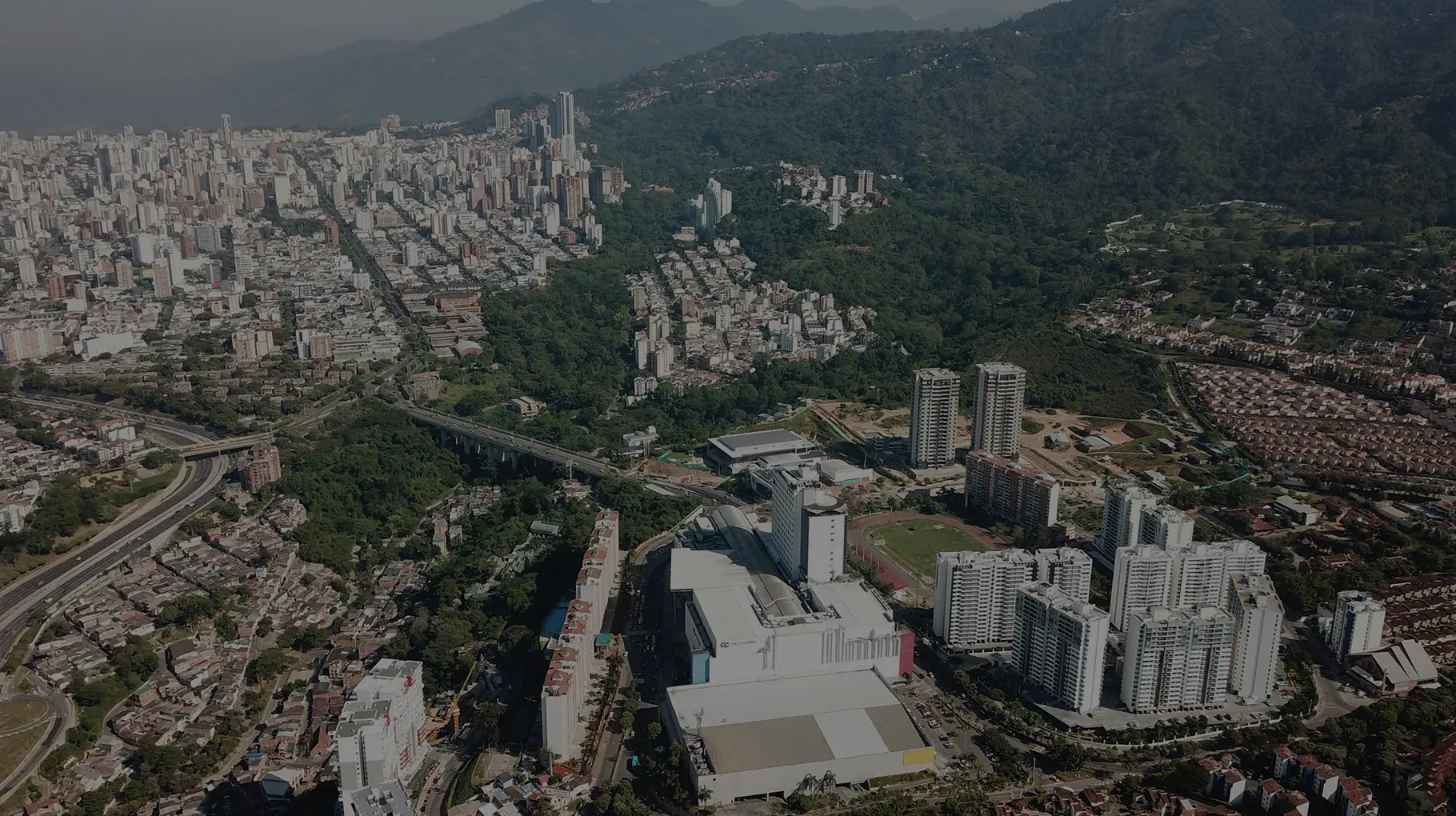 Bucaramanga cityscape from above symbolizing ECOSI’s structured operating model, nearshore delivery, and connection across the Americas