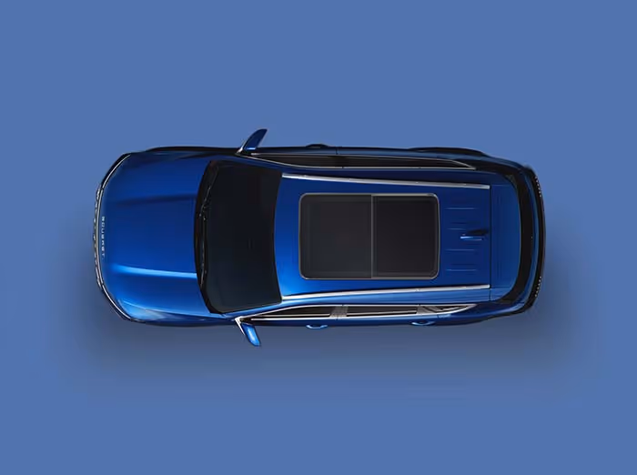 Vista cenital del Carro Soueast modelo S07 color azul oceano
