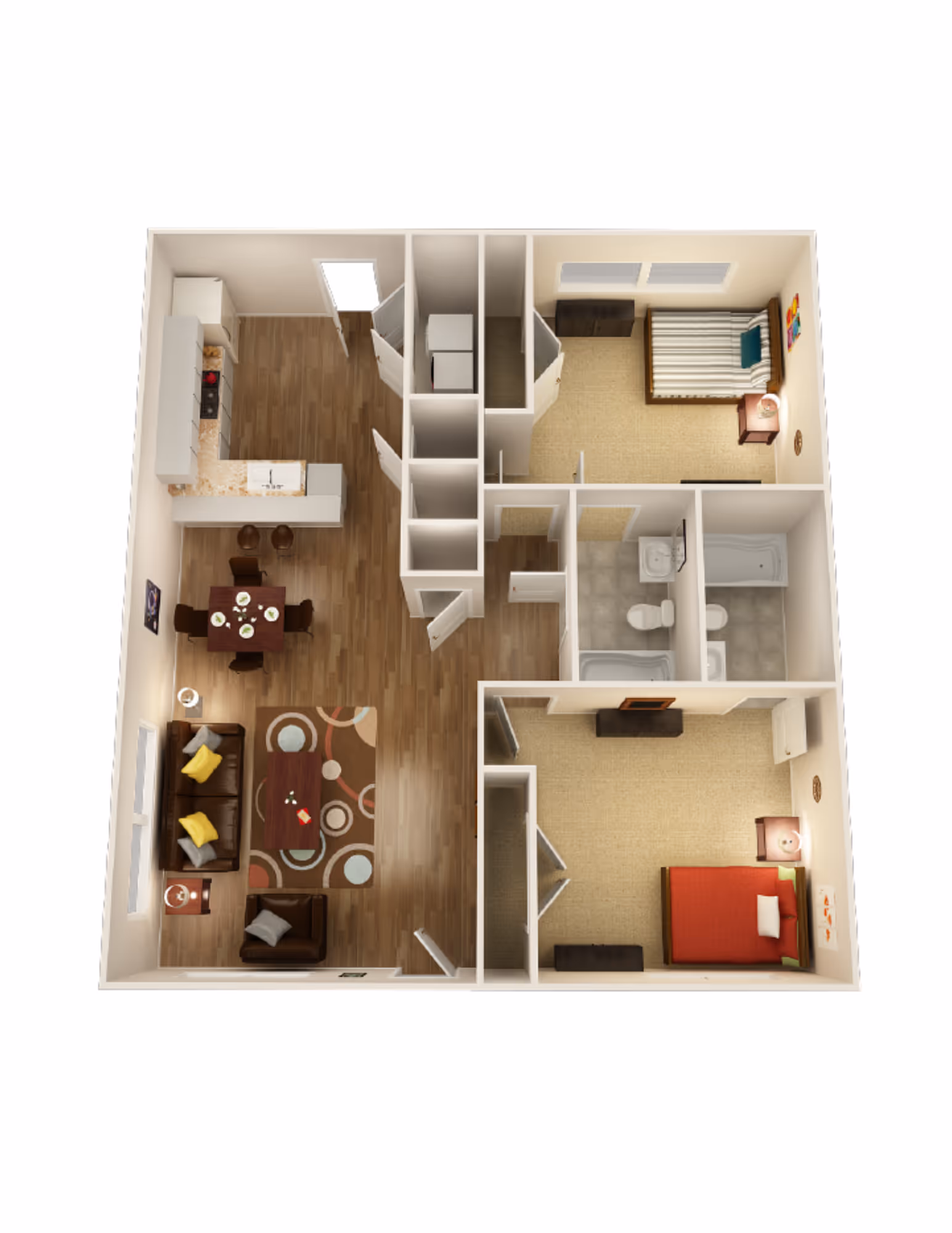 2 Bedroom Flat layout