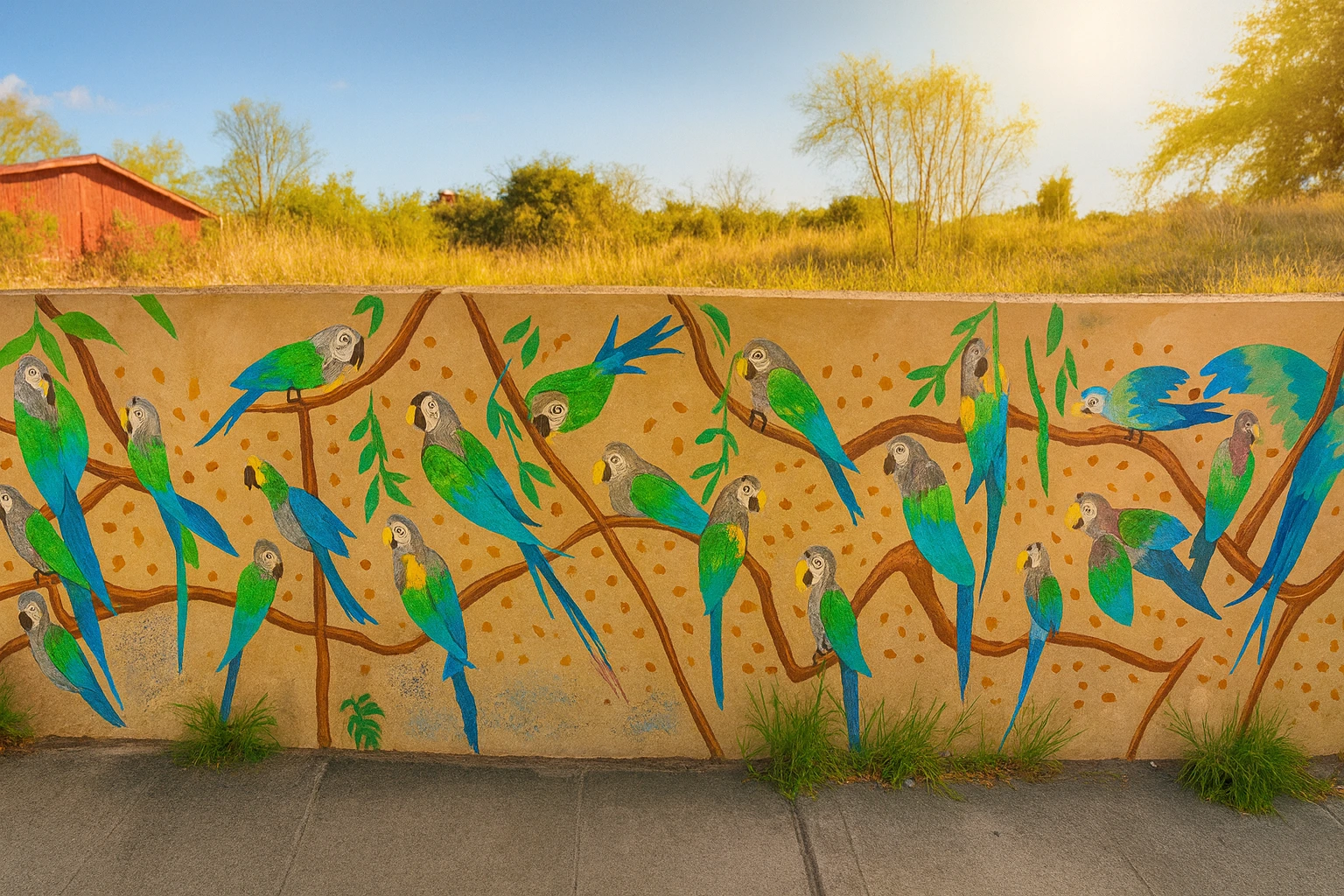 retaining wall mural, wall murals in austin tx