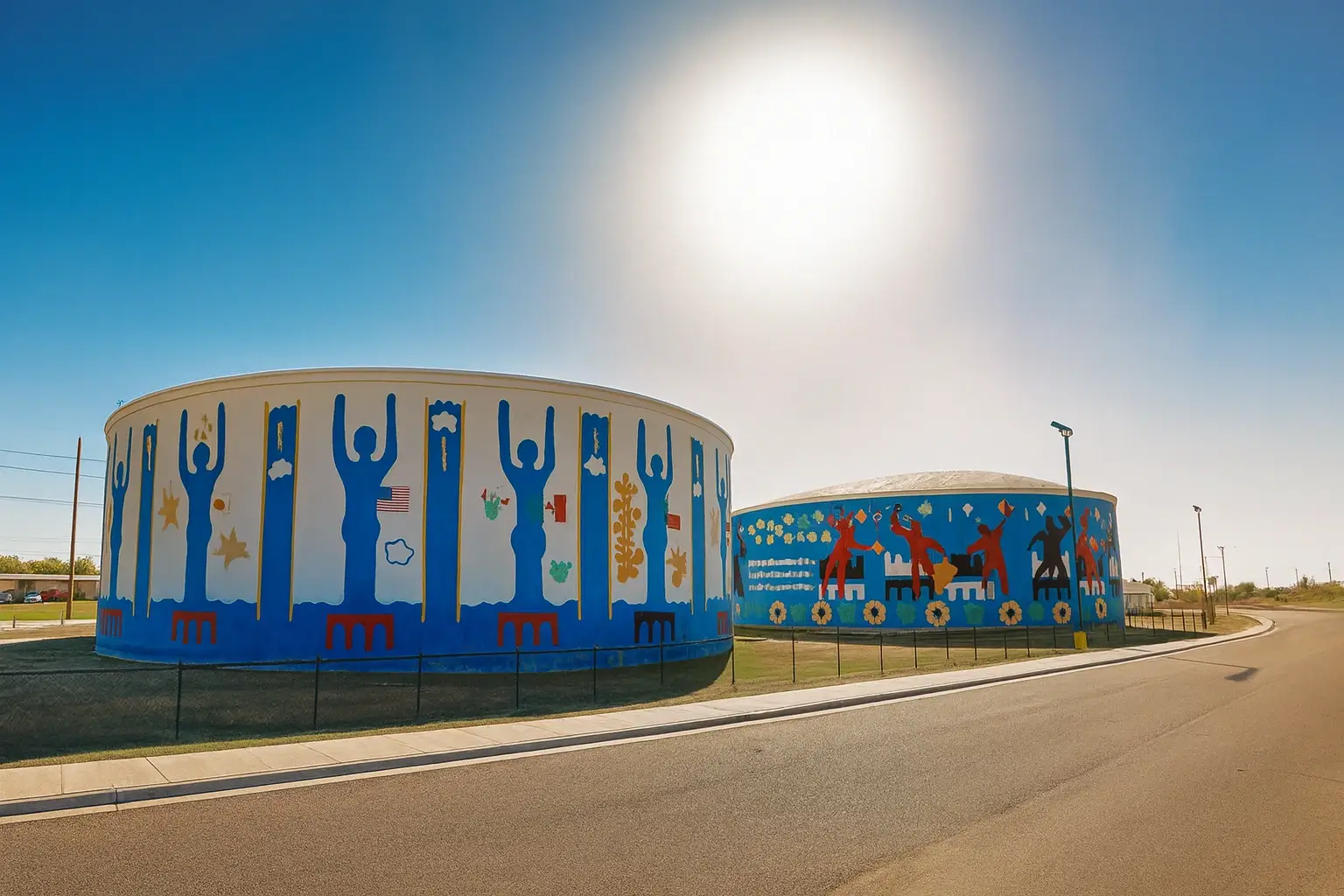 water tank mural