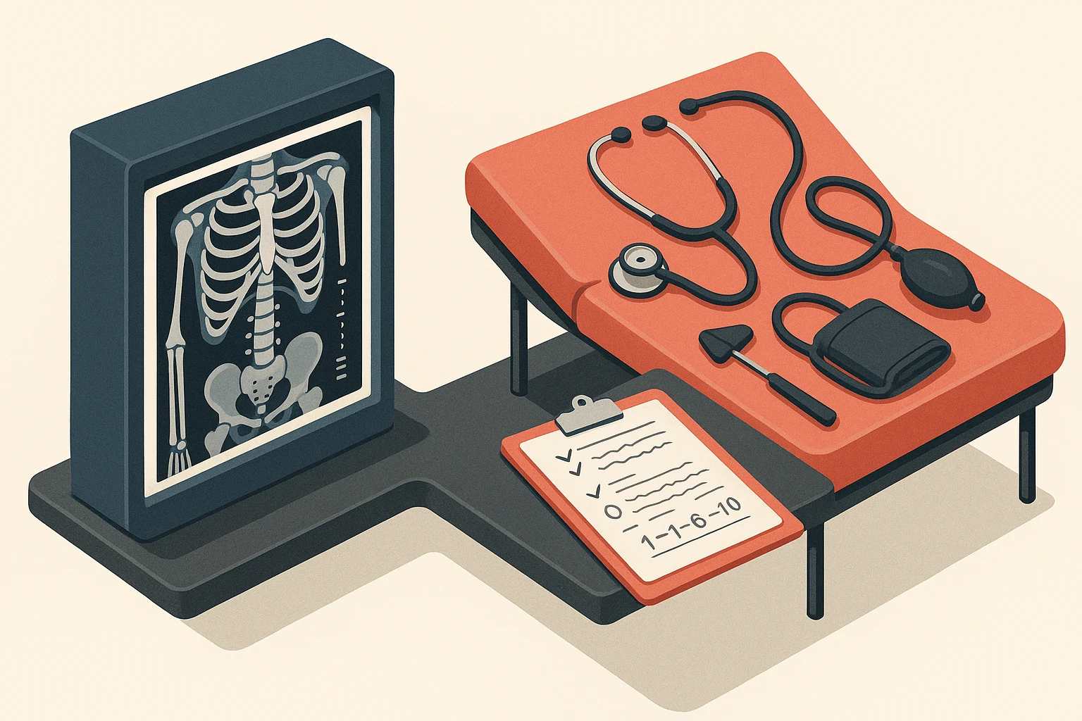 X-ray perspective view showing layers of candidate evaluation - AI sees surface data while humans examine deeper contextual fit and cultural chemistry