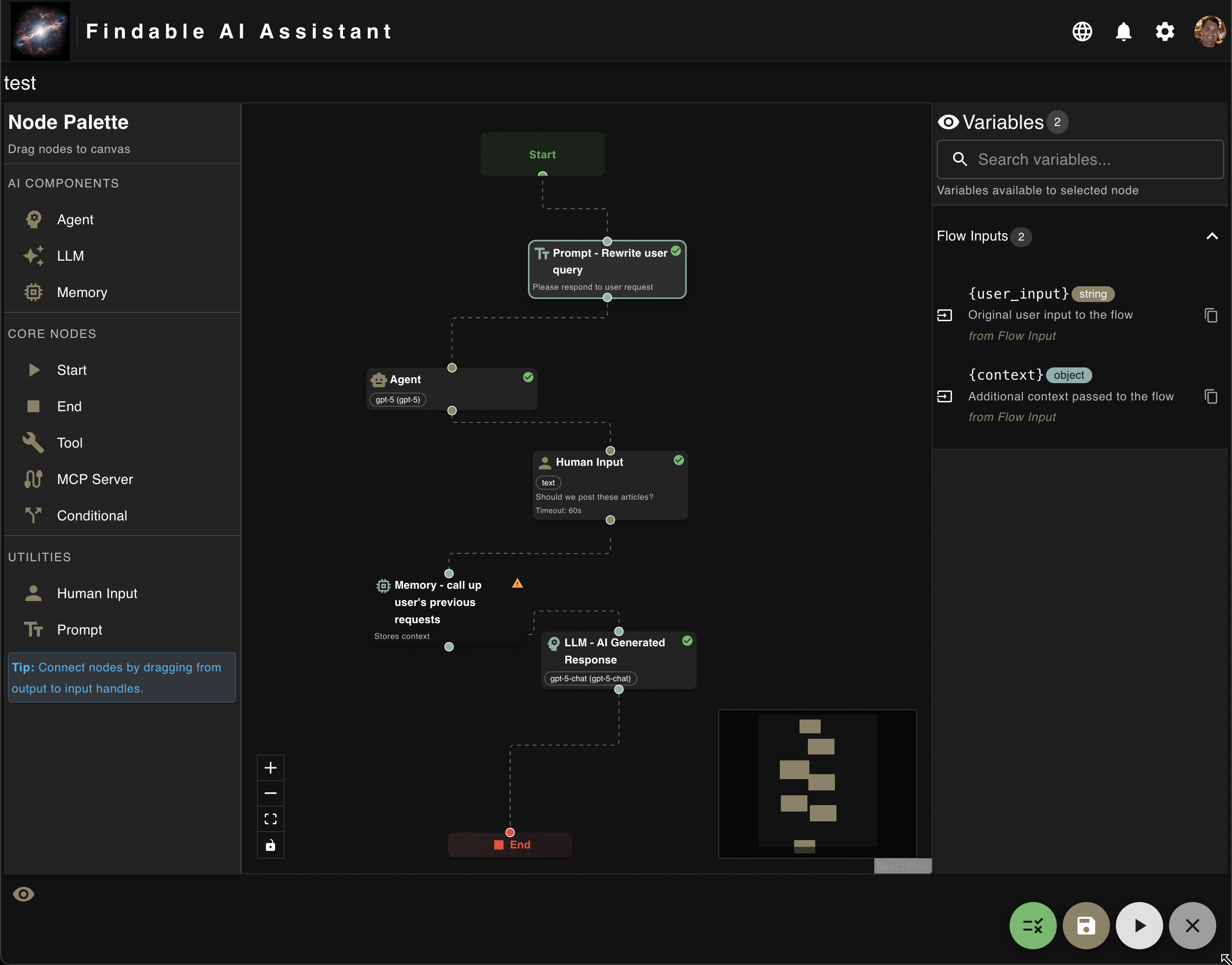 [interface] screenshot of the dashboard interface (for a ai developer tools)