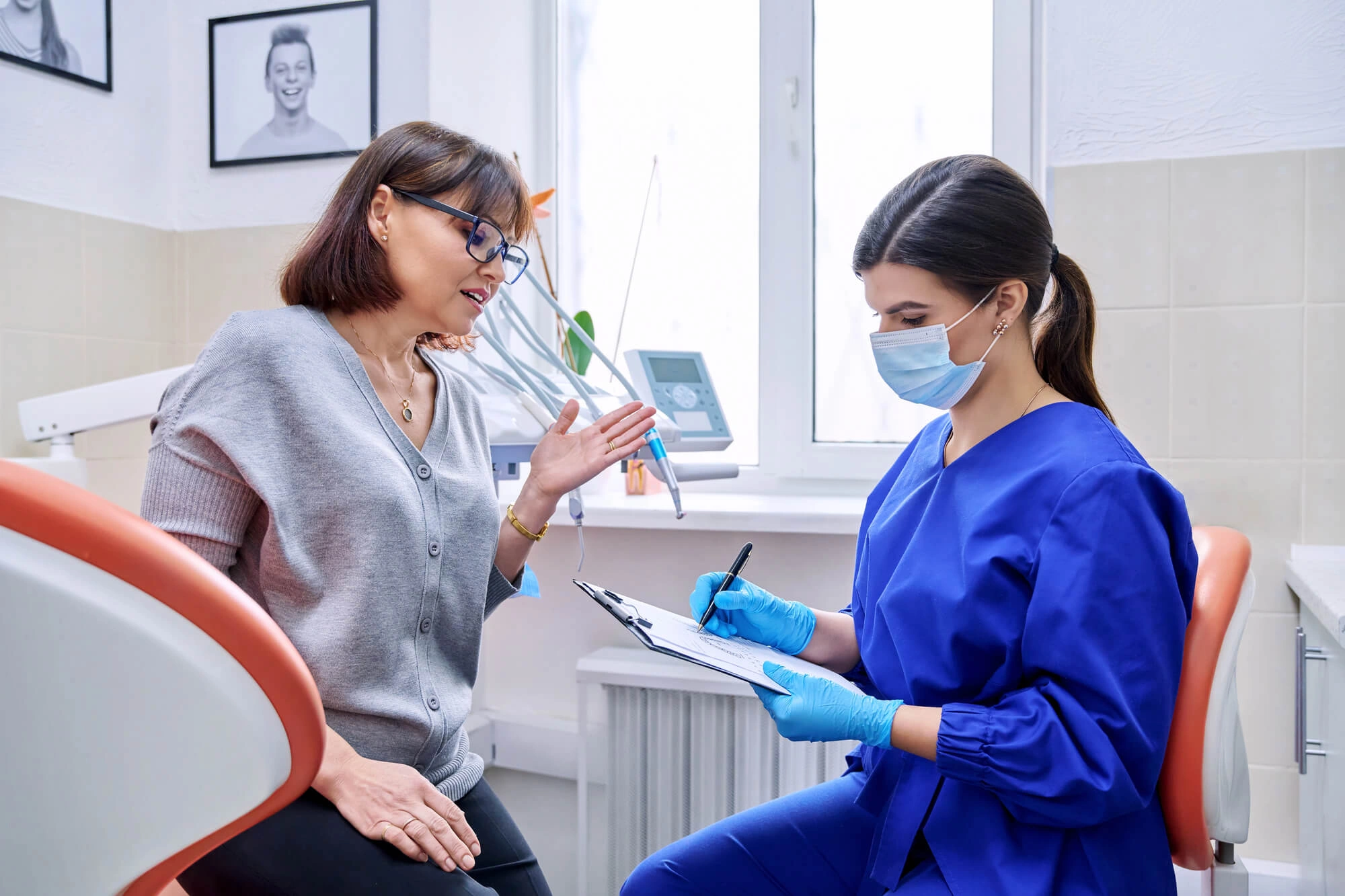 Woman undergoing dental care Hillsborough