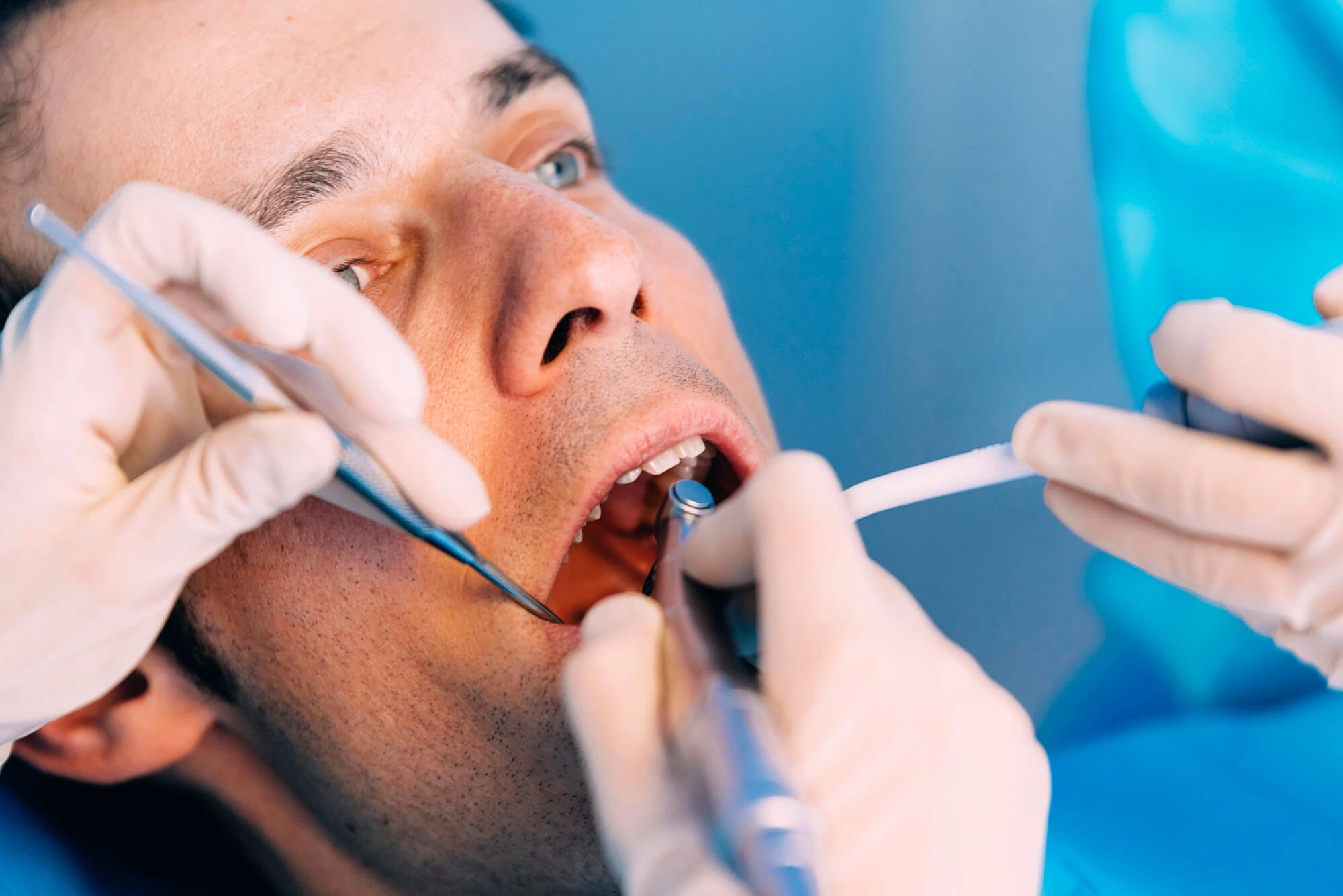 Man undergoing dental bridge Hillsborough