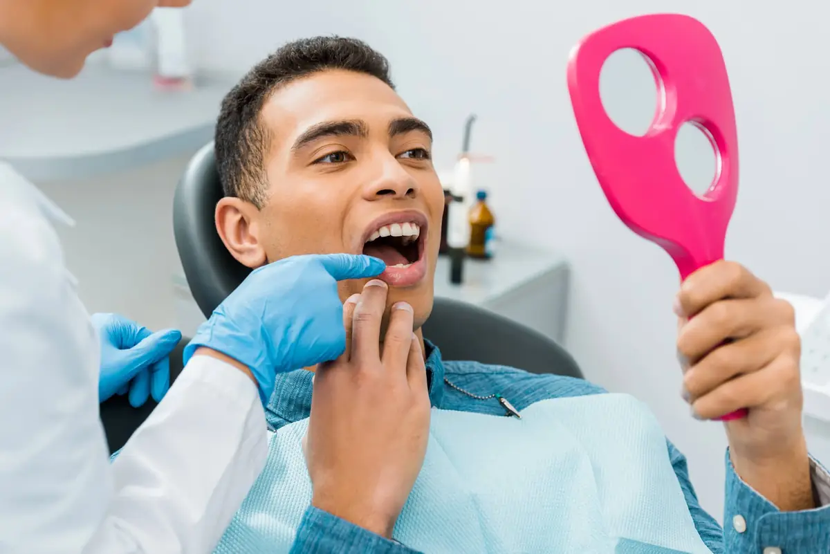 Man preparing for dental bridge Hillsborough