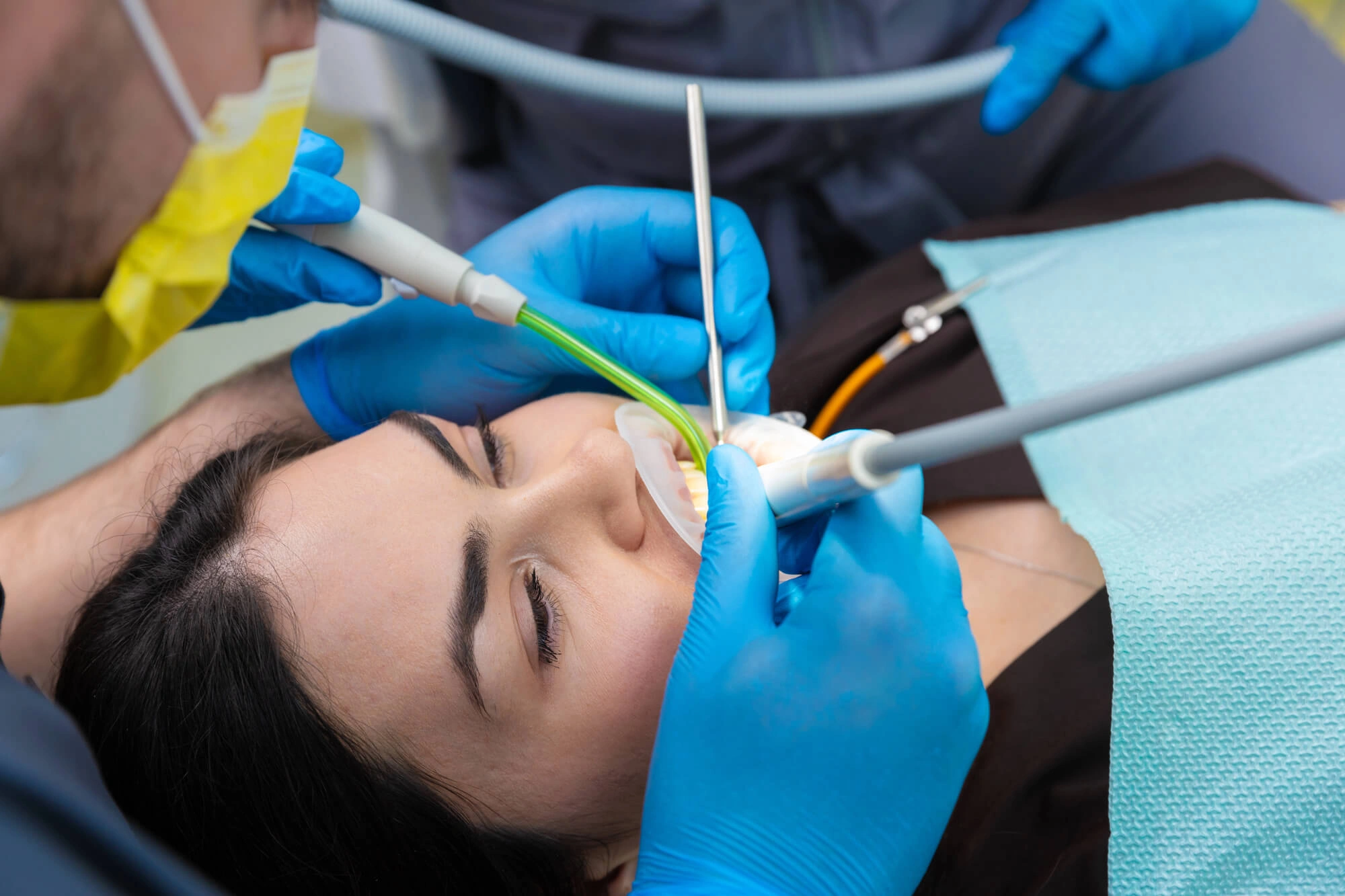 Woman undergoing affordable denture implants