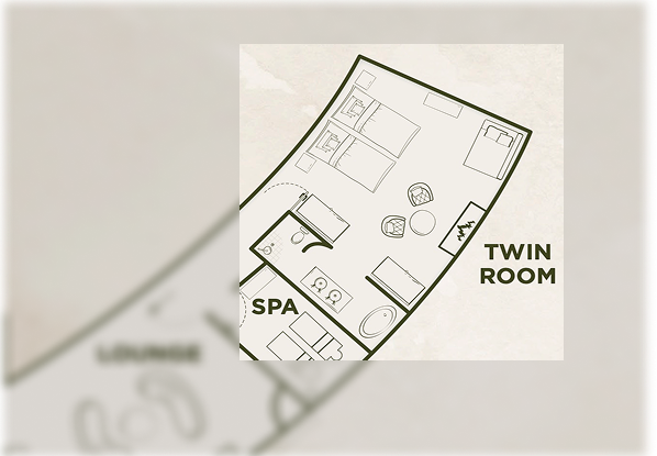 Floor plan of the twin bedroom