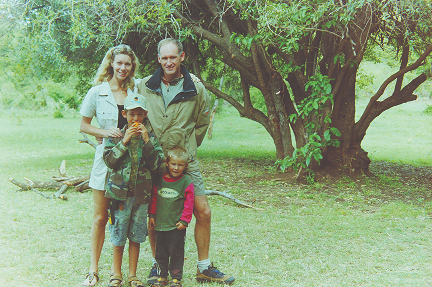 Image of the Cottar family re-establishing their safari operations in the Maasai Mara, showing early camp setup.
