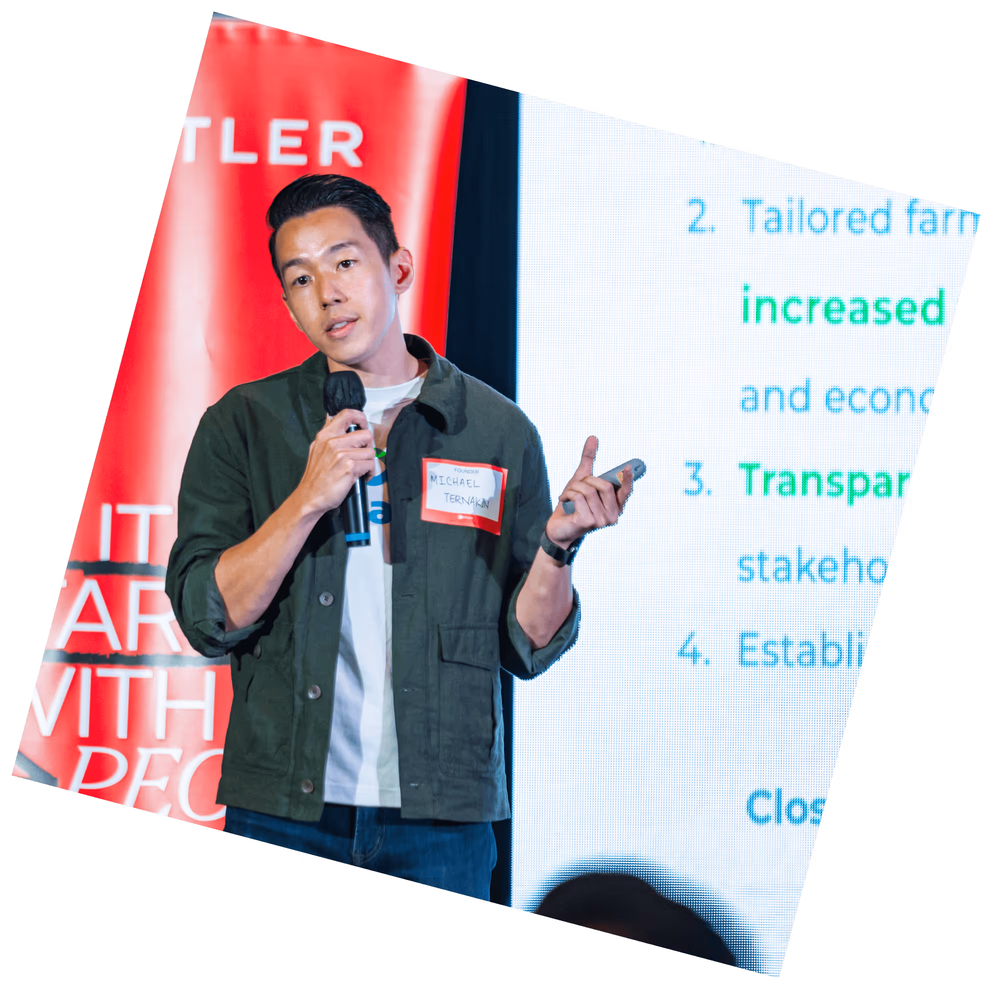 Antler founder pitching to crowd