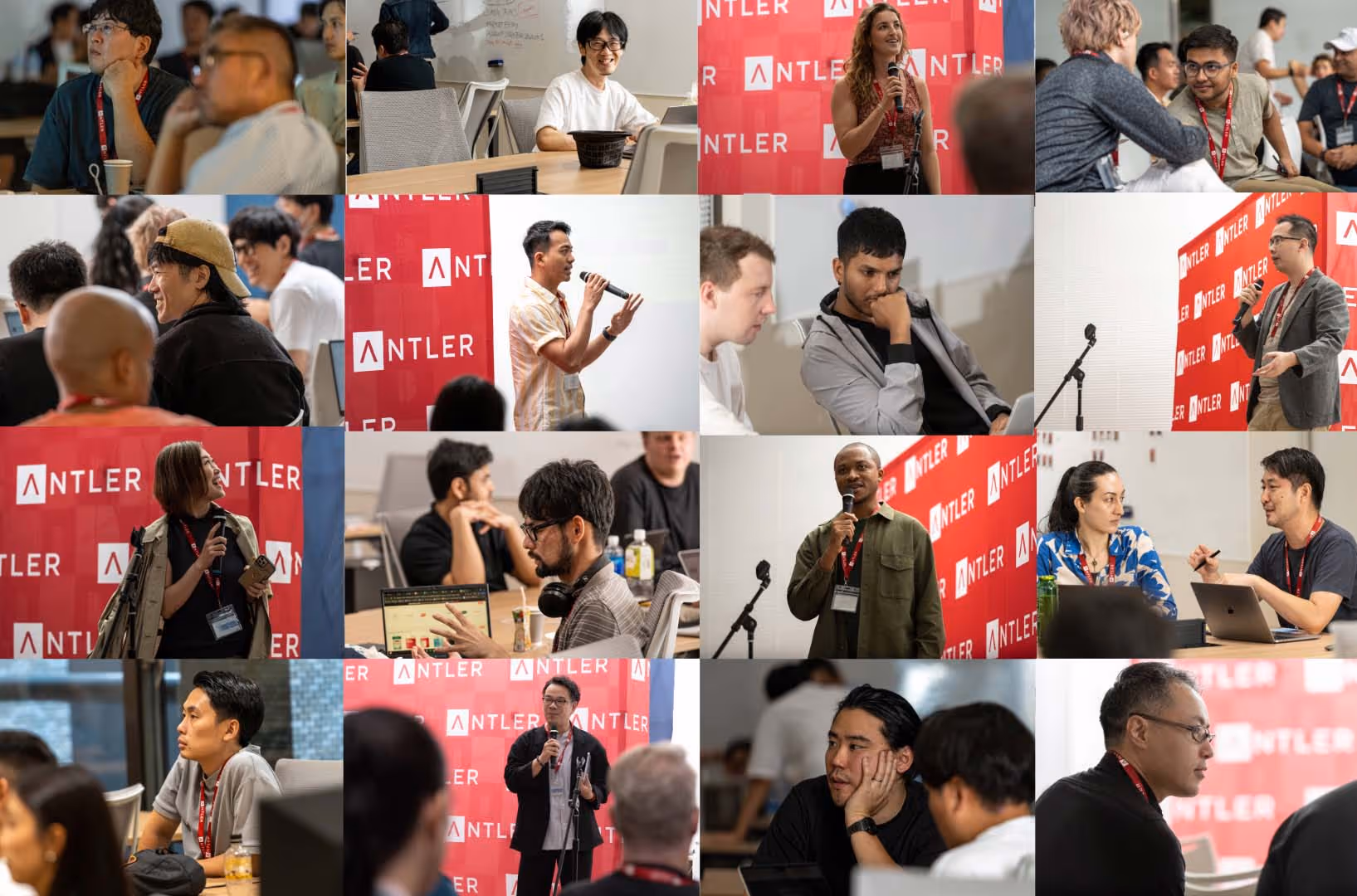 Collage of Antler founders into a simgle image