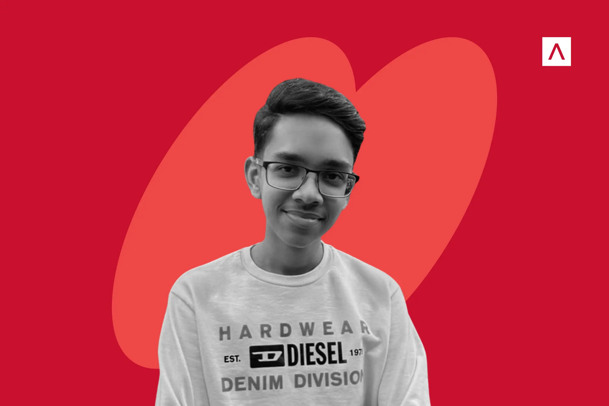 A man wearing a Diesel shirt.