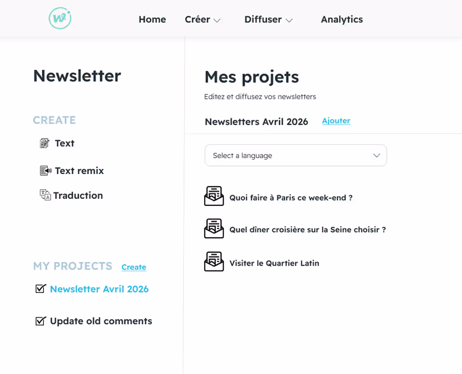 A screen shot of a website page with a news letter.