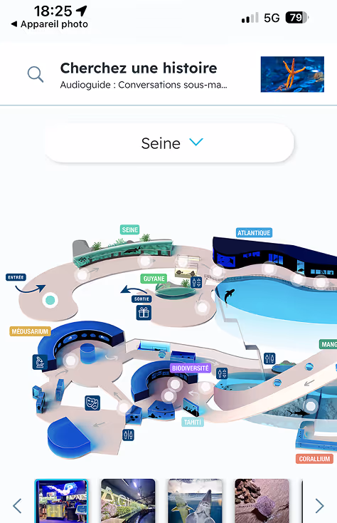 A map of a park with a lot of pictures on it.