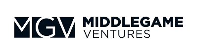 Middlegame Ventures logo with bold MGV letters in geometric style and company name